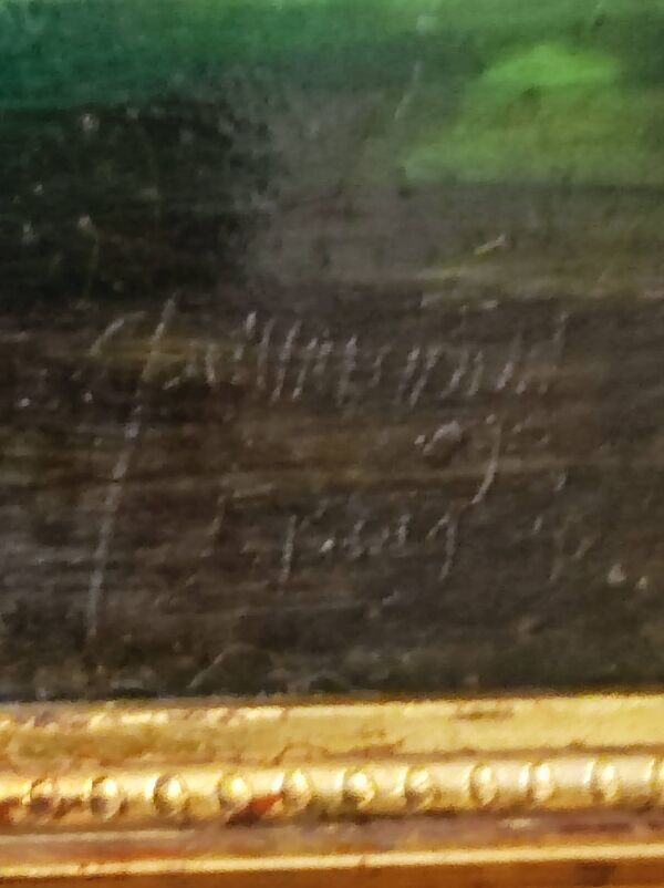 Tableau courses de chevaux XIX