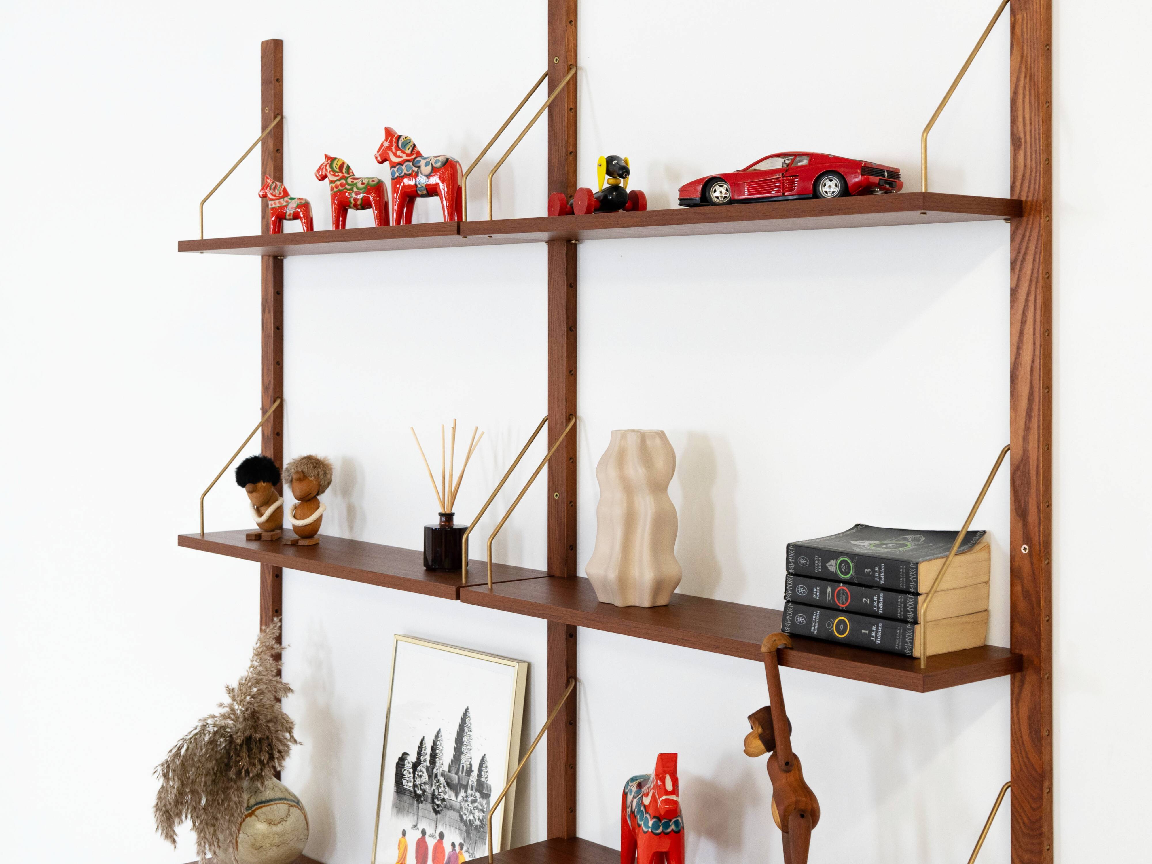 Teak modular shelving unit, Danish design, 1960s, made in Denmark