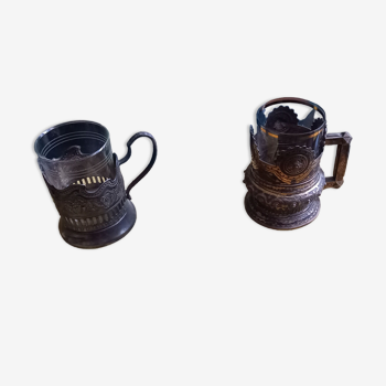 2 old beer mugs