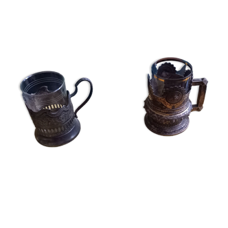 2 old beer mugs