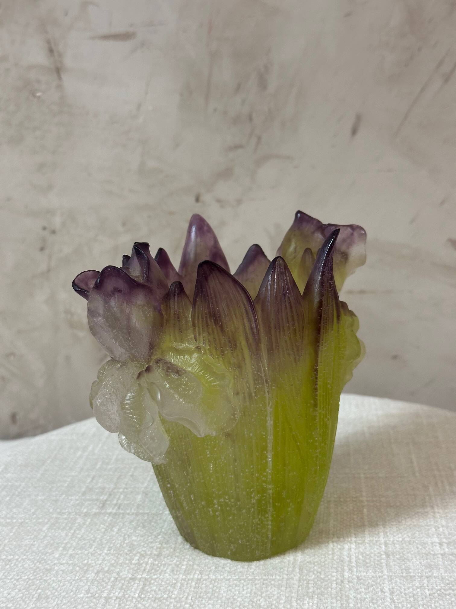 Daum glass paste vase