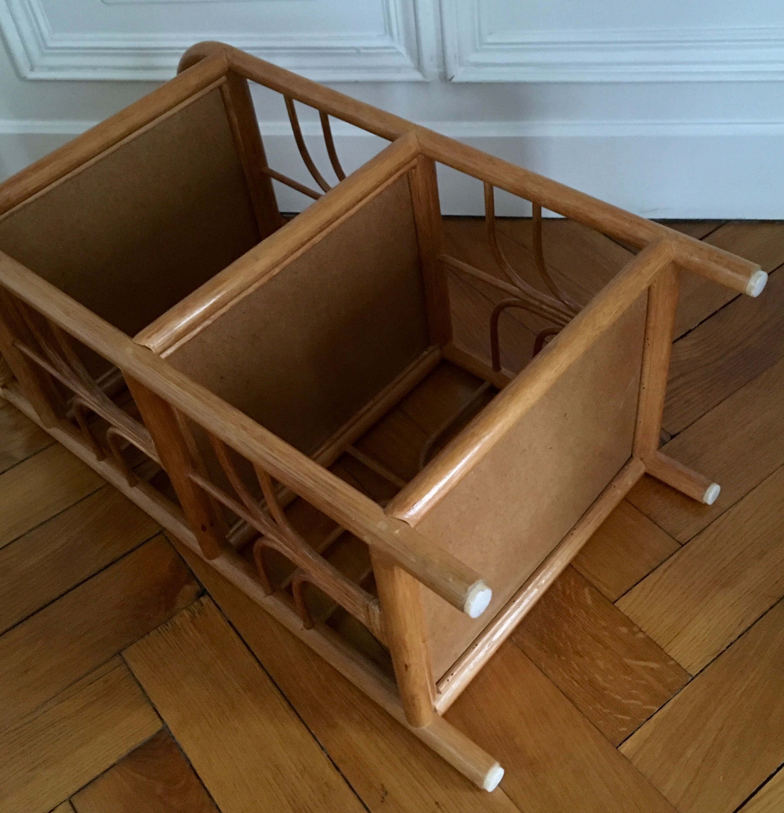 Bamboo and rattan shelf 80