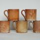 5 70s stoneware cups
