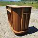 Corner bar and old stool from the 60s/ 70s, seventies skaï, vintage