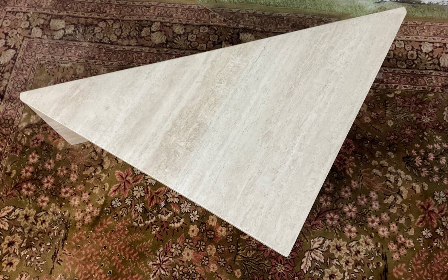 Travertine coffee table