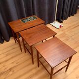 A set of three side tables, Denmark, 1960s