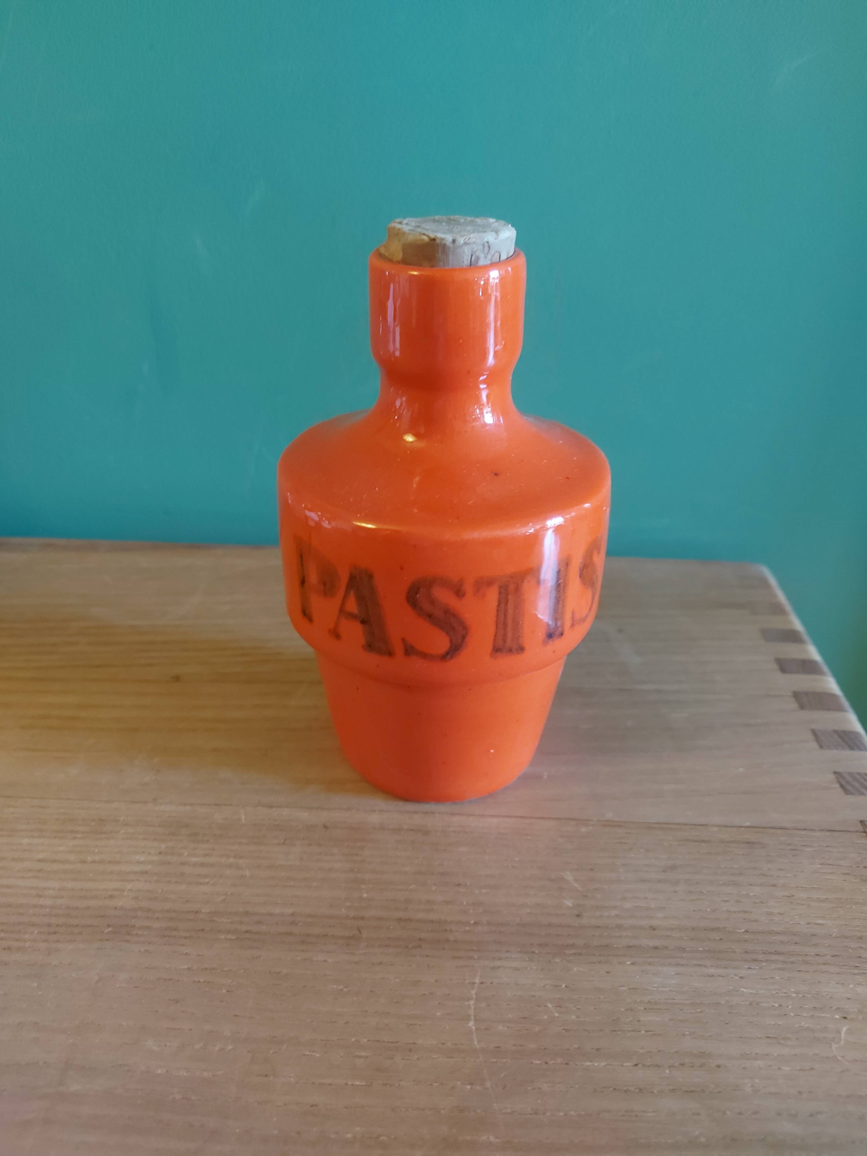 Vintage 70s ceramic pastis bottle