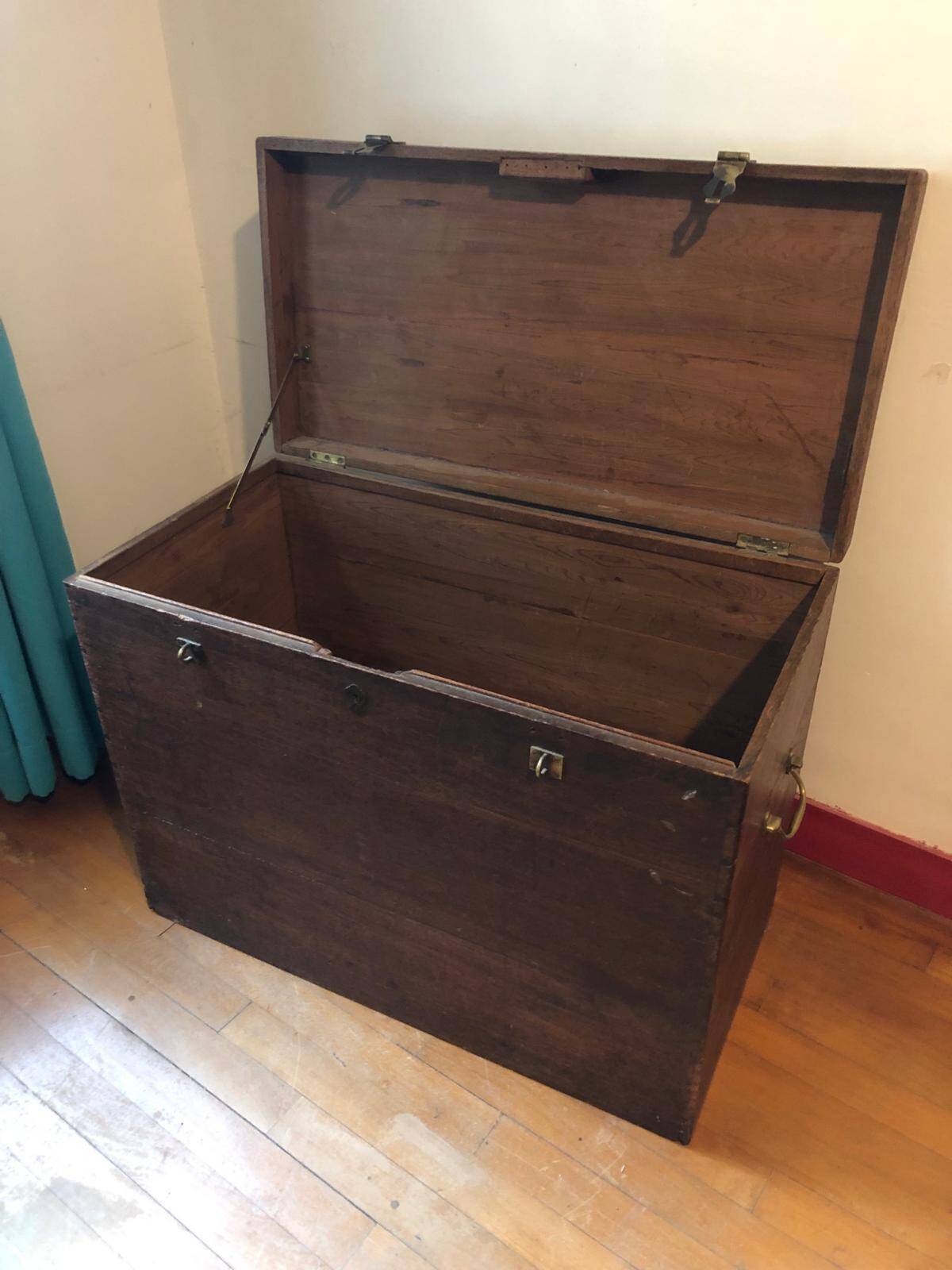 Large solid wood chest