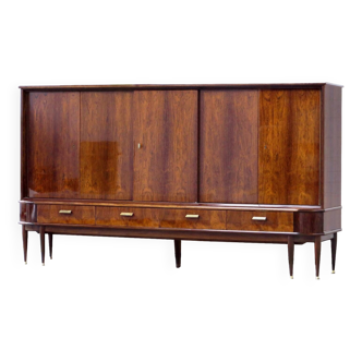 Vintage mid century Art Deco highboard sideboard in rosewood, 1930s