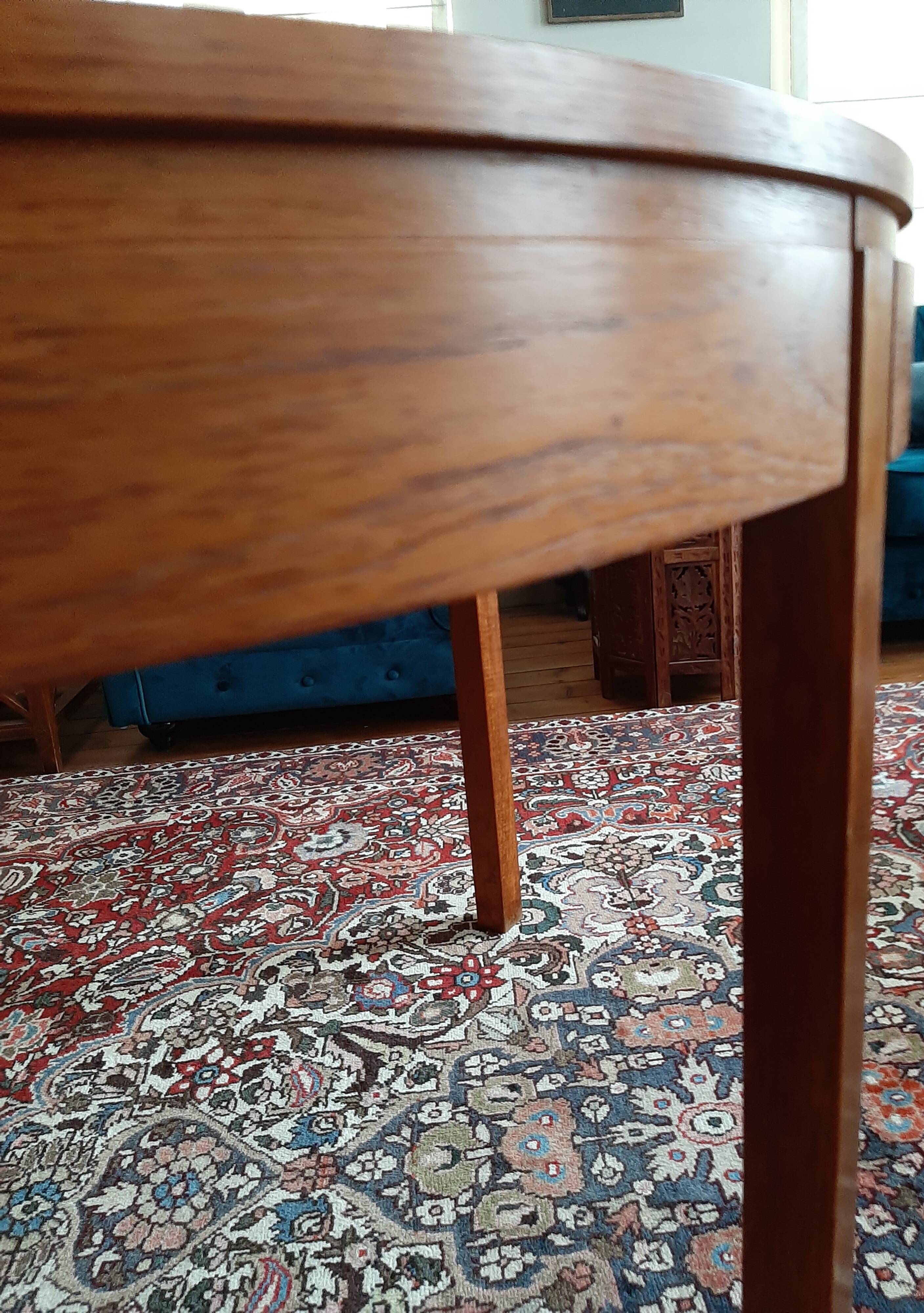 Table ronde extensible scandinave teck vintage