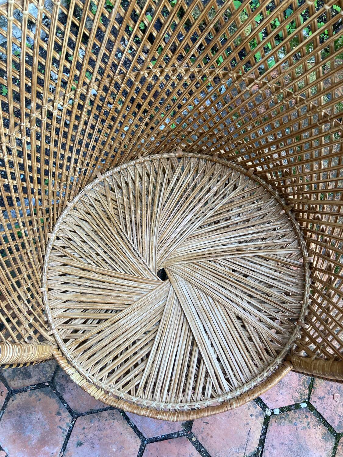 Vintage rattan armchair