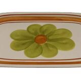 Vintage rectangular earthenware dish, Monaco model by SALINS