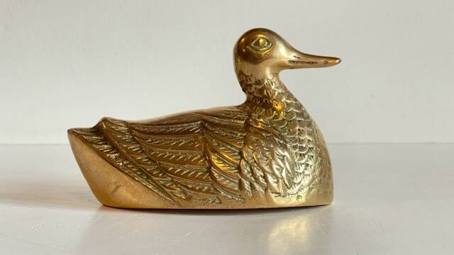 Canard en laiton vintage