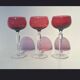 Six crystal wine glasses Val Saint Lambert model Saumur.