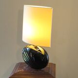 70's ceramic lamp, draped effect base