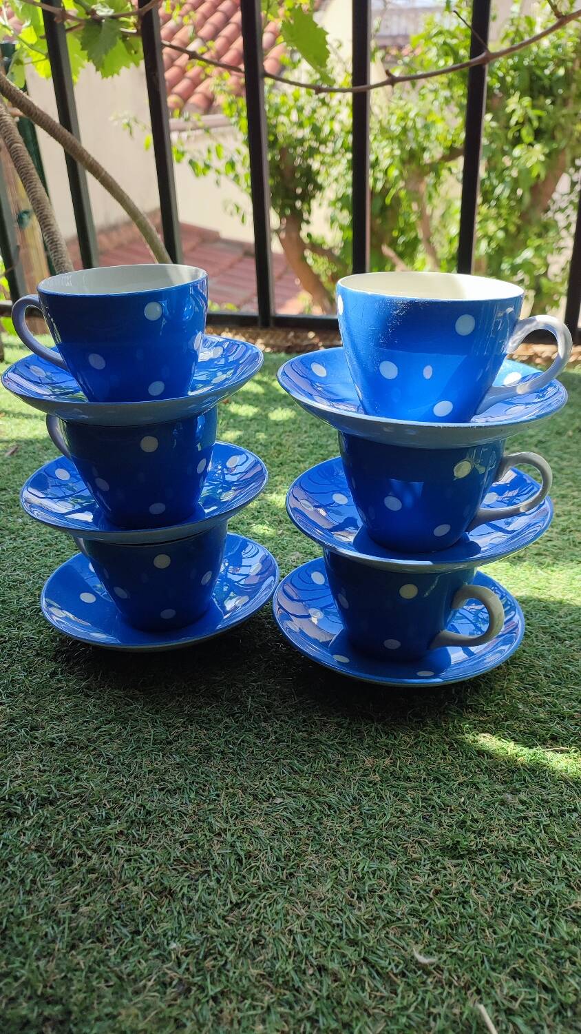 Set of 6 TG Green English Tea Cups