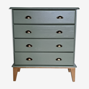 Scandinavian forest green chest of drawers