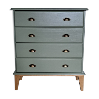 Scandinavian forest green chest of drawers