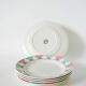 Set of 5 dessert plates, Digoin Sarreguemines model Arlequin, 1960.