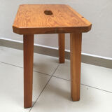 Solid elm stool
