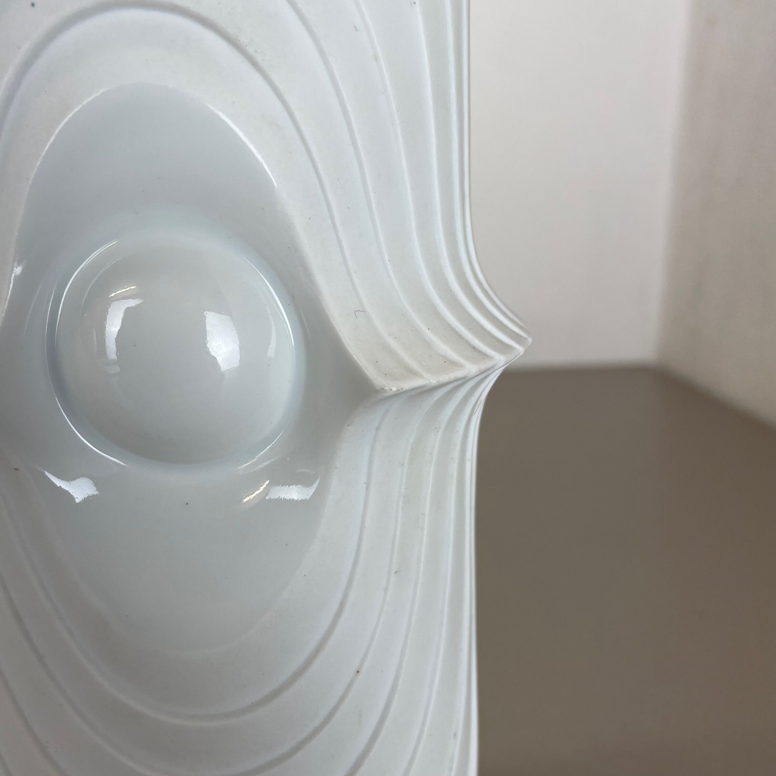 Set of 2 original porcelain op art vase made by Royal Bavaria Kpm Germany, 1970s