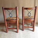 Pair of brutalist chairs