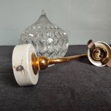 Small wall lamp in brass and vintage glass
