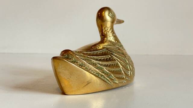Canard en laiton vintage