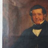 Huile sur toile portrait d'un homme ecole anglaise XIXème