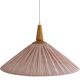 Suspension ELEONORE — 60 cm, lin et coton rayé terra