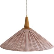 Suspension ELEONORE — 60 cm, lin et coton rayé terra