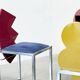 Set of 6 postmodern dining chairs by Salvati e Tresoldi for Omaggi / Saporiti