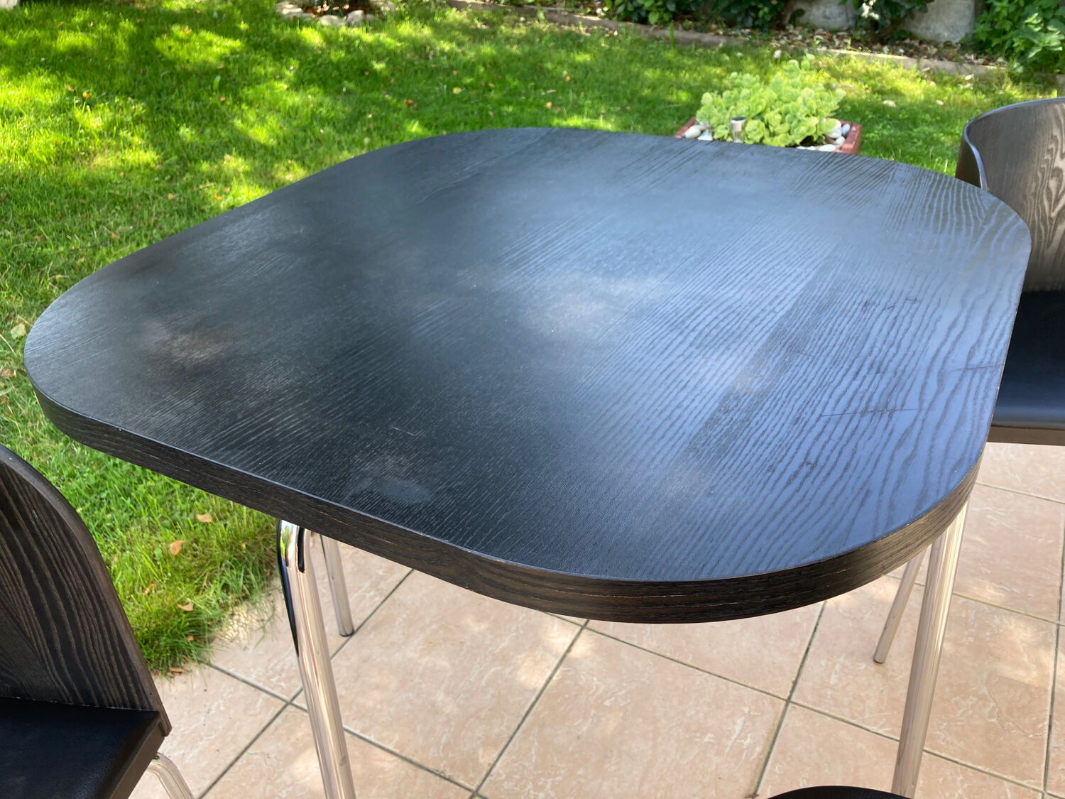Black set fusion for ikea 1 table with 4 chairs