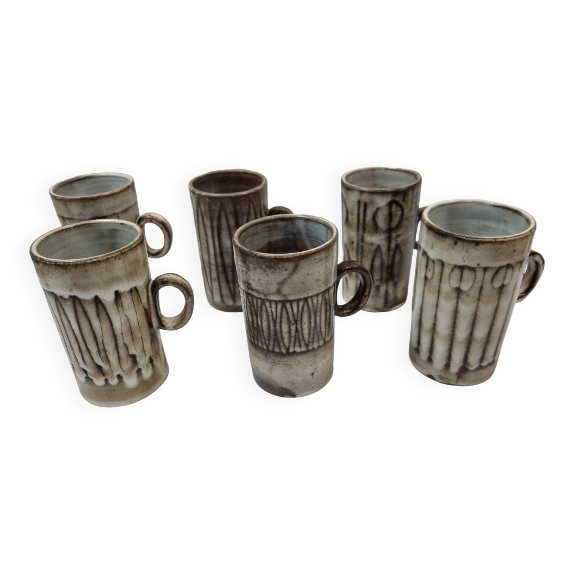 6 chopes Atelier Dieulefit par Jacques Pouchain, 1950