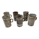 6 chopes Atelier Dieulefit par Jacques Pouchain, 1950