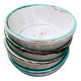 Set of 4 enamelled earth cups