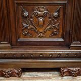 Display cabinet / Antique Renaissance-style bookcase – Carved wood – H 190 cm