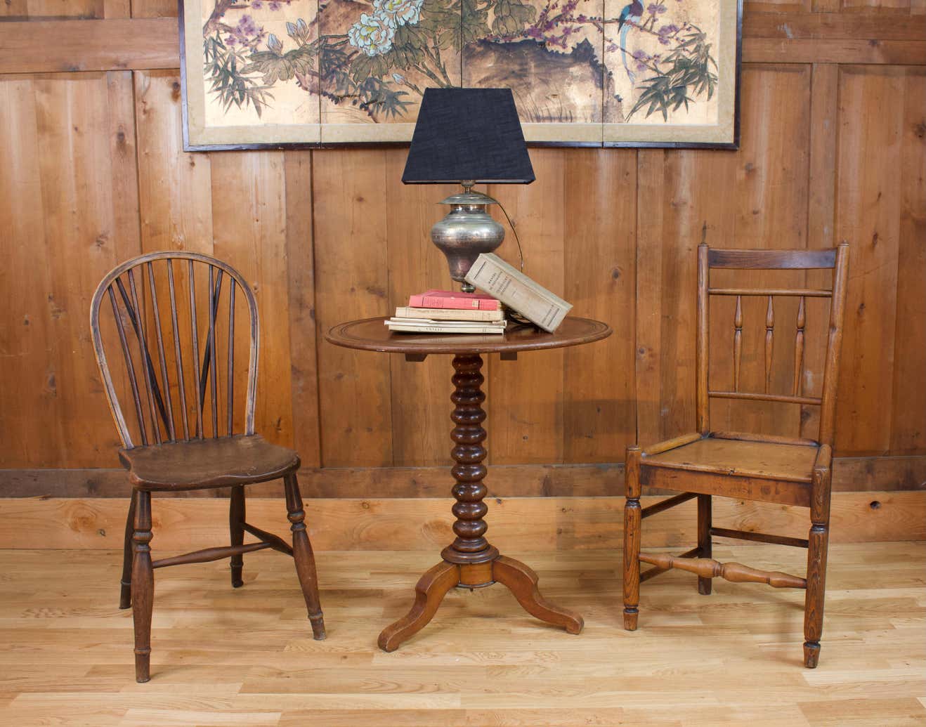 Windsor chair in solid wood, england, nineteenth century