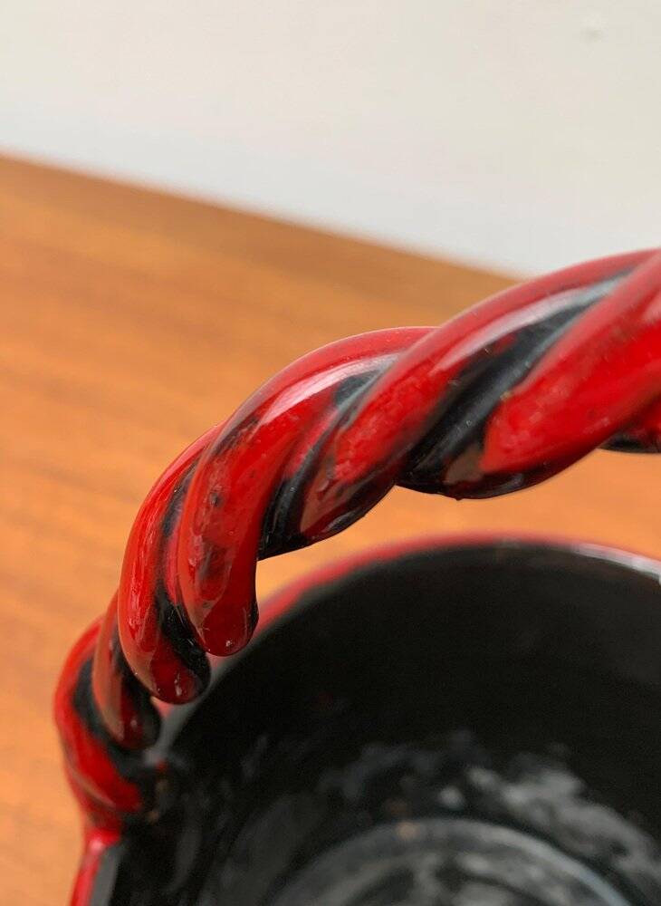 Italian ceramic vase Strawberries by Fratelli Fantullacci for Bitossi, 1960s