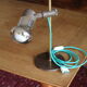 Lampe années 70 tige laiton