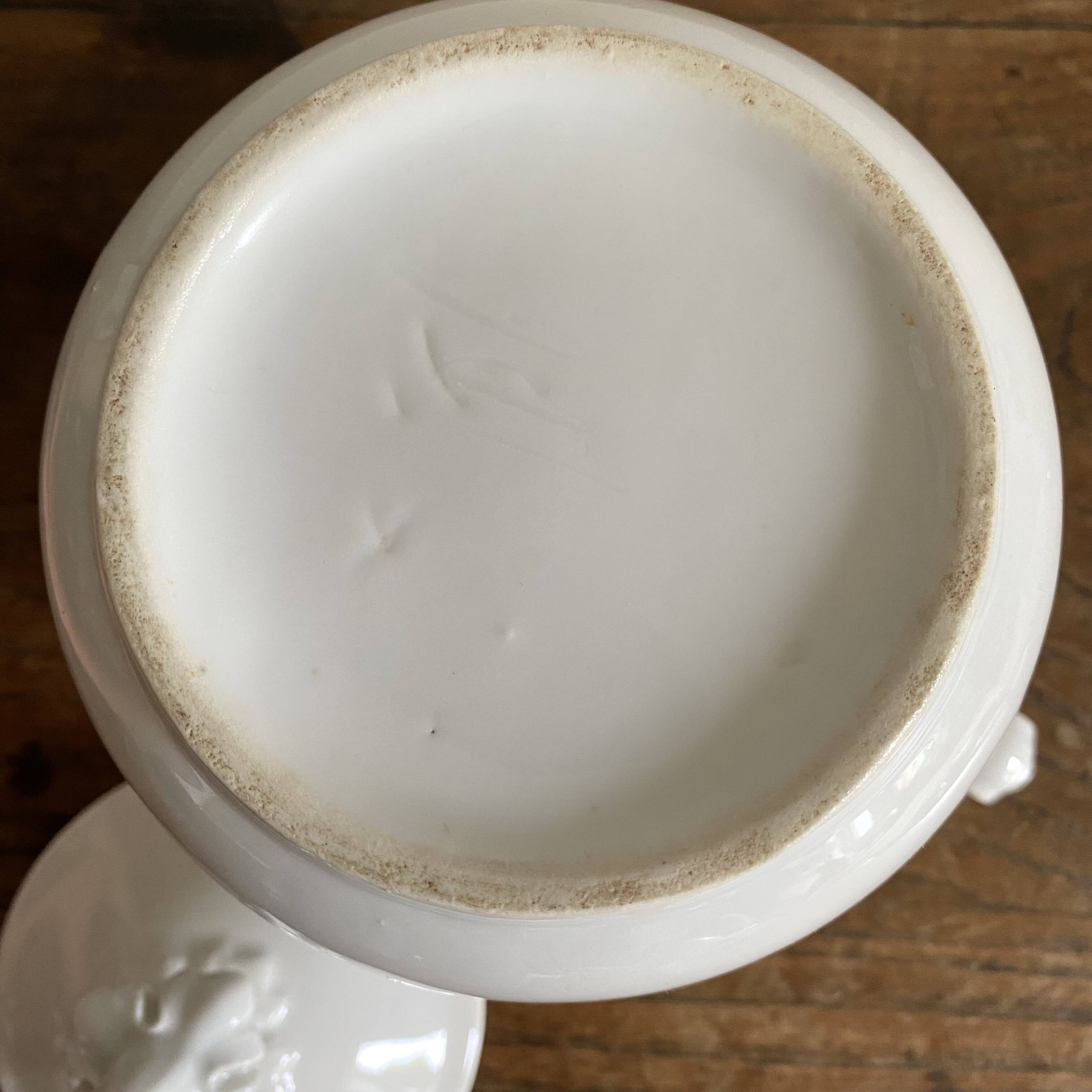 Antique sugar bowl or porcelain pot