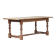 Rustic Farmhouse Brutalist Oak Dining Table