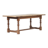 Table à manger en chêne brutalisme de ferme rustique