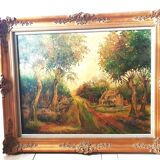 Old painting on canvas signed R. Debadrihaye