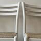 Paire de chaises vintage en bois blanc et paille