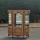 Large curved display cabinet in cherry wood in Louis XV style – 20th century