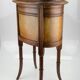 Louis XVI style walnut and marble cabinet