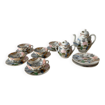 Service à thé vintage en porcelaine japonaise – décor asiatique