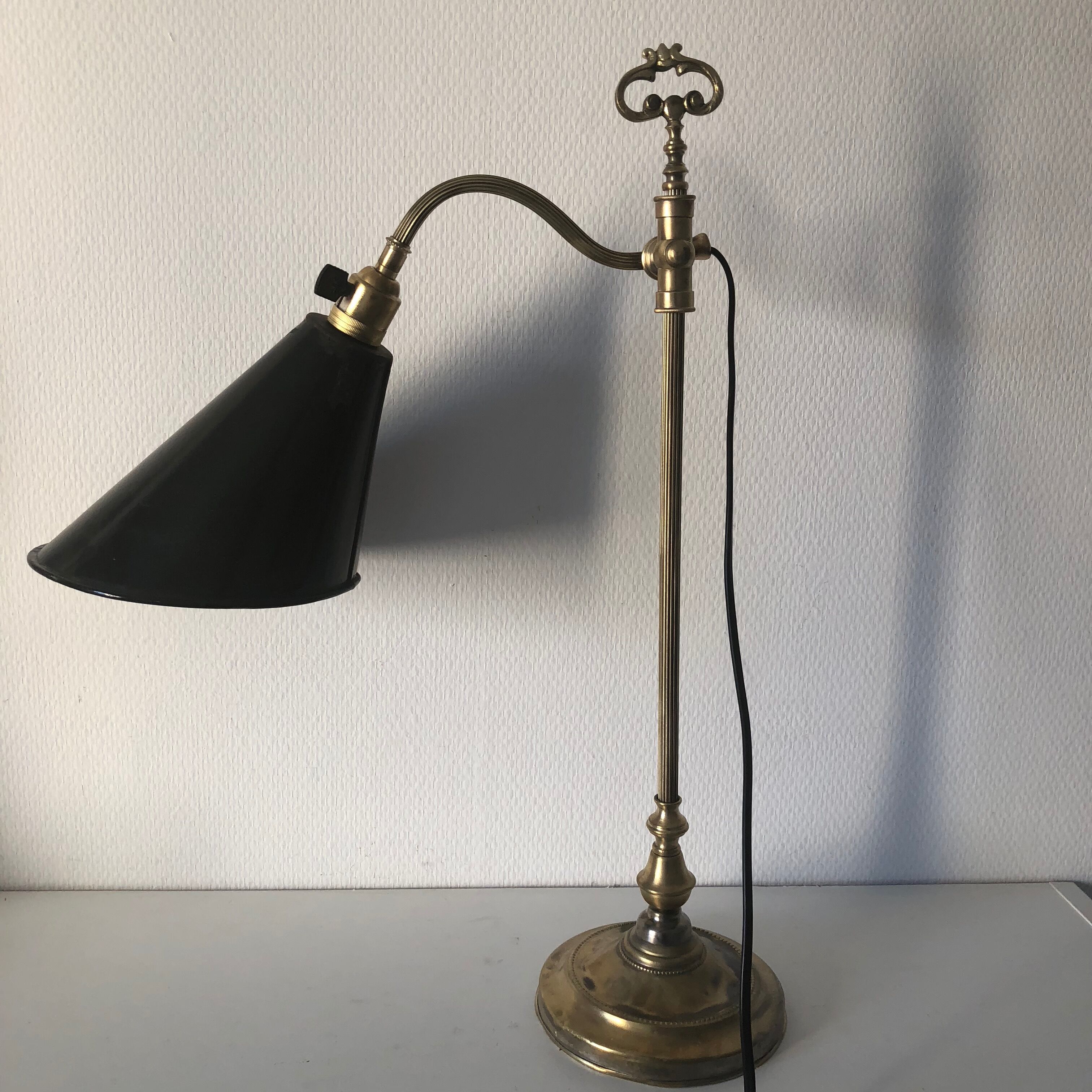1930 brass desk lamp