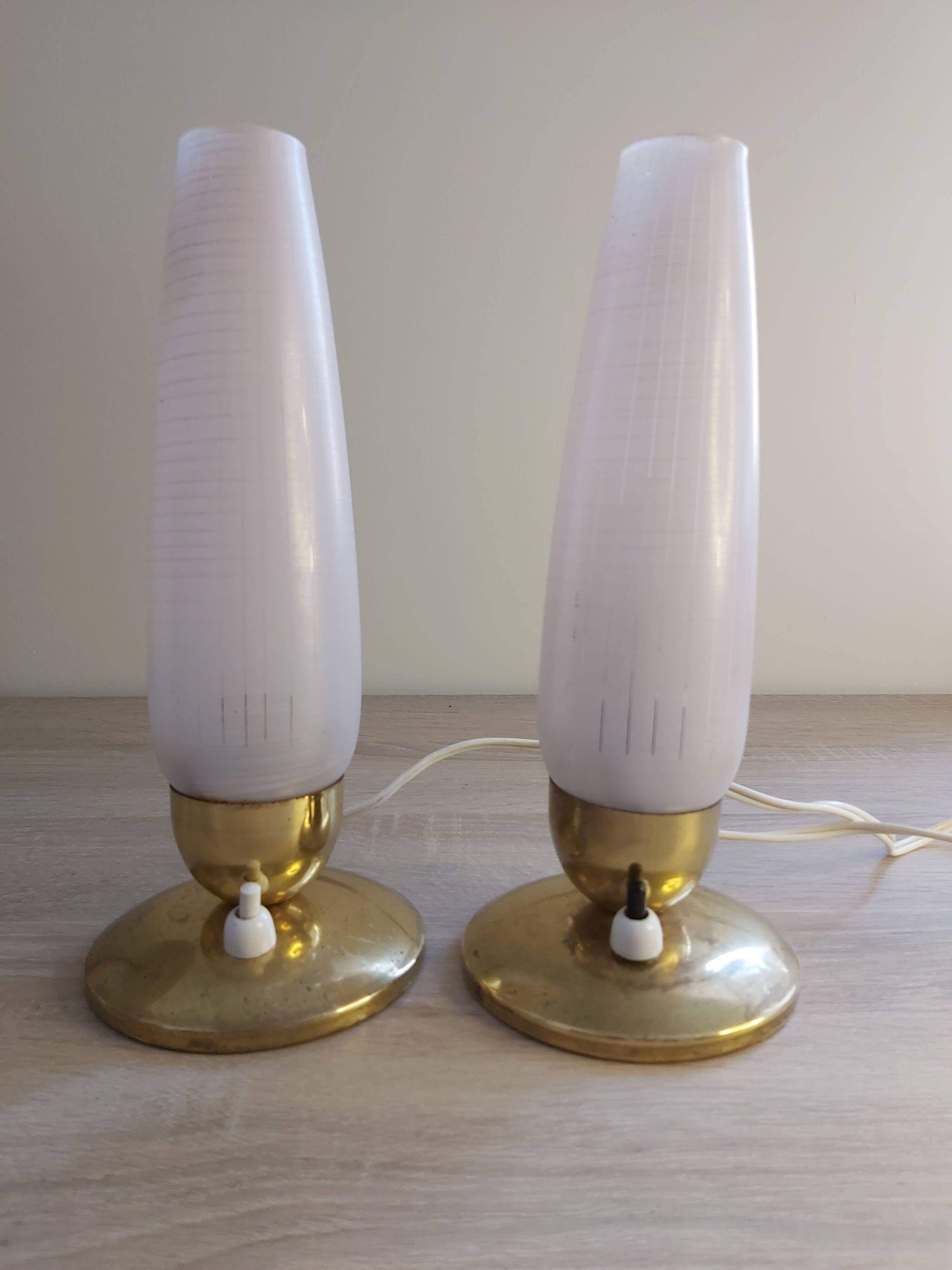 A pair of bedside lamps, 1960s.